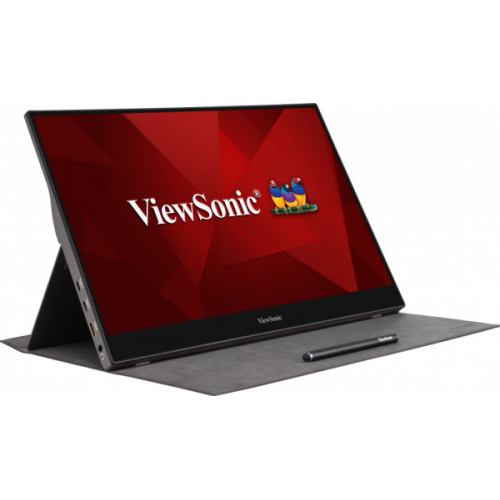 Viewsonic TD1655 computer monitor 39,6 cm (15.6") 1920 x 1080 Pixels Full HD LED Touchscreen Multi-gebruiker Zwart, Zilver