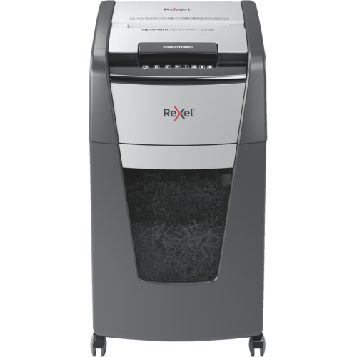 Rexel Optimum AutoFeed+ 225X papiervernietiger Kruisversnippering 55 dB 23 cm Zwart, Grijs
