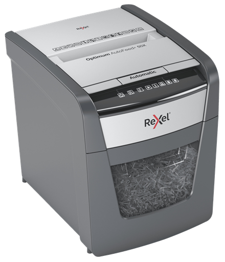 Rexel Optimum AutoFeed+ 50X papiervernietiger Kruisversnippering 55 dB 22 cm Zwart, Grijs - Afbeelding 3