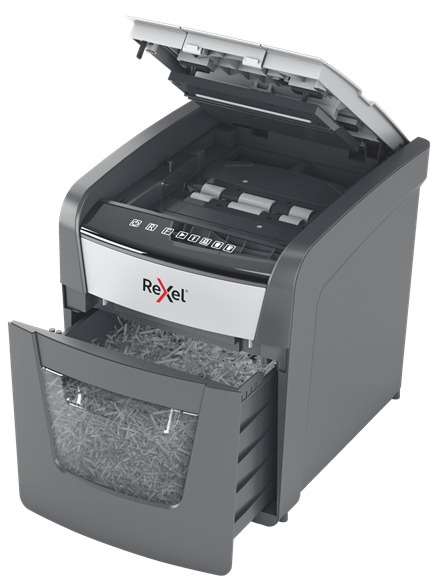 Rexel Optimum AutoFeed+ 50X papiervernietiger Kruisversnippering 55 dB 22 cm Zwart, Grijs - Afbeelding 4
