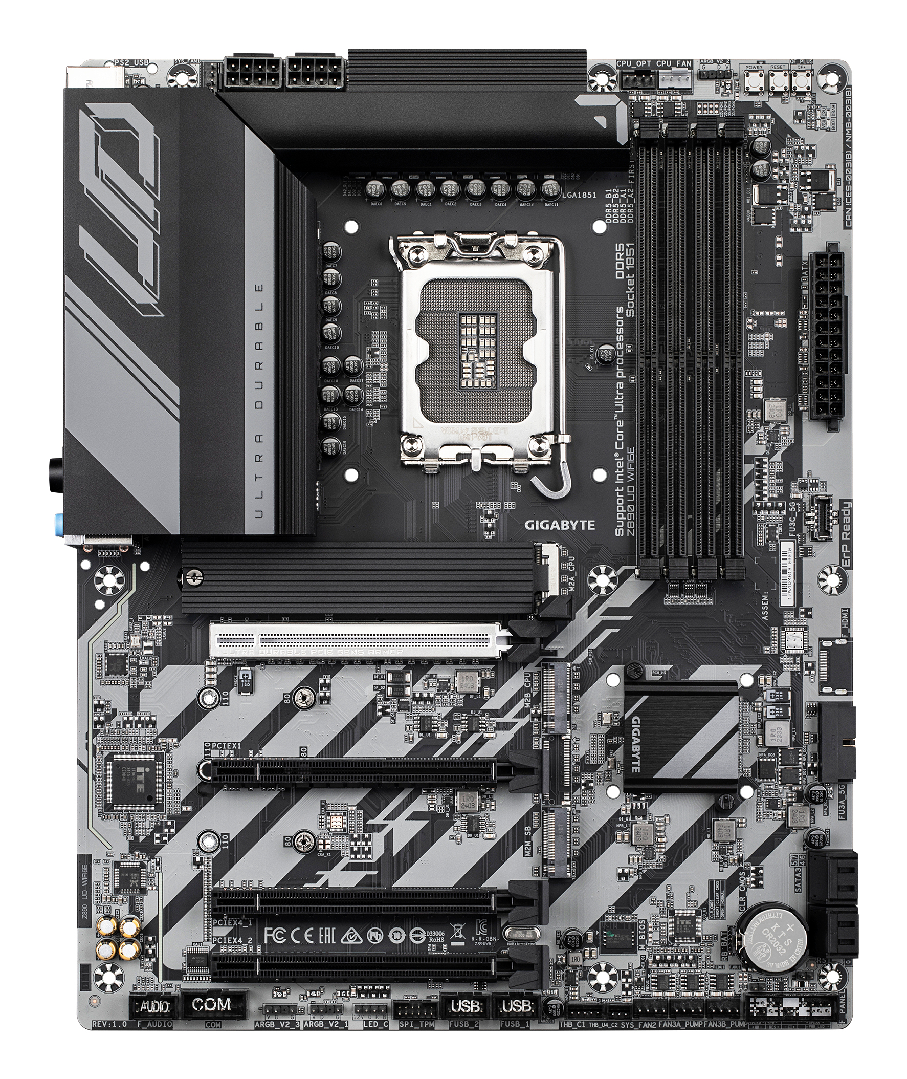 GIGABYTE Z890 UD WIFI6E moederbord Intel Z890 LGA 1851 (Socket V1) ATX - Afbeelding 2