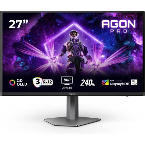AOC G2 AG276UZD computer monitor 67,3 cm (26.5") 3840 x 2160 Pixels 4K Ultra HD OLED Zwart