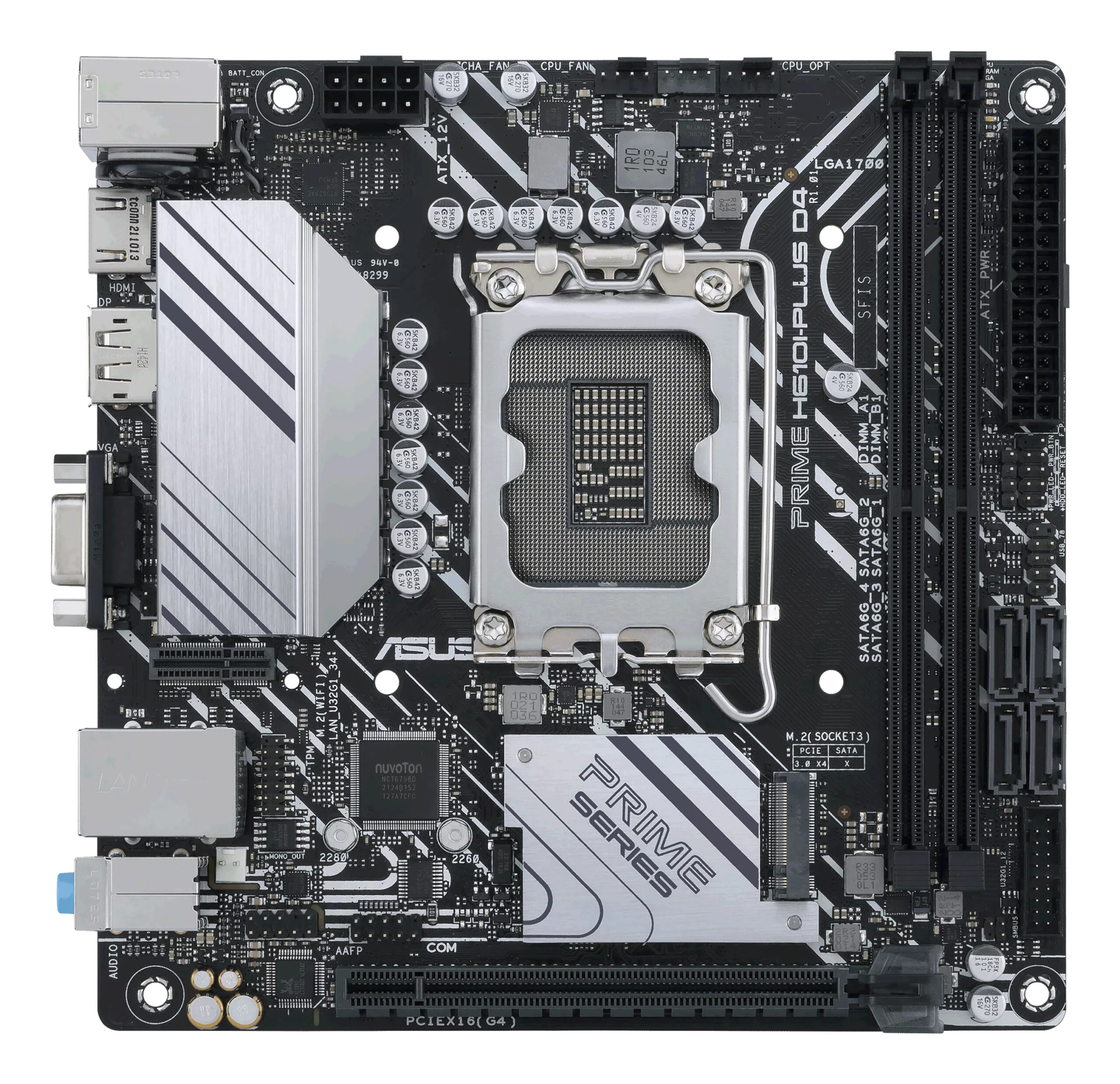 ASUS PRIME H610I-PLUS D4-CSM Intel H610 LGA 1700 mini ITX - Afbeelding 2