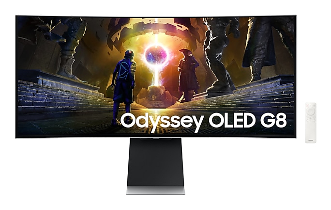 Samsung LS34DG850SUXDU computer monitor 86,4 cm (34") 3440 x 1440 Pixels UltraWide Quad HD OLED Zilver