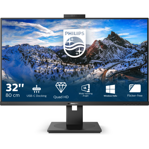 Philips P Line 326P1H/00 computer monitor 80 cm (31.5") 2560 x 1440 Pixels Quad HD LED Zwart