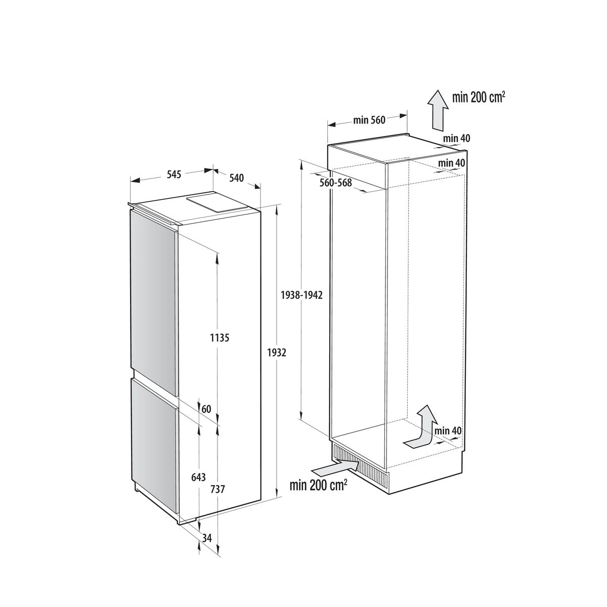 Gorenje NRKI519E41 Ingebouwd 284 l Wit - Afbeelding 13