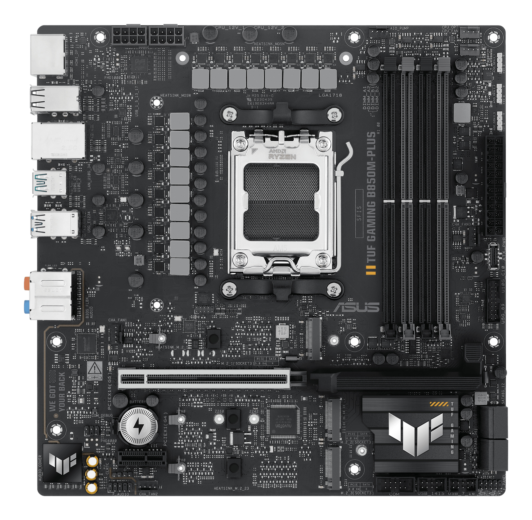 ASUS TUF GAMING B850M-PLUS AMD B850 Socket AM5 micro ATX - Afbeelding 2
