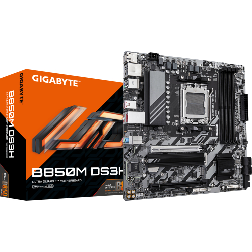 GIGABYTE B850M DS3H moederbord AMD B850 Socket AM5 micro ATX