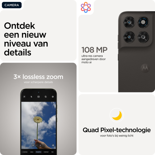 Motorola moto g77 17,3 cm (6.8") Hybride Dual SIM Android 16.0 5G USB Type-C 8 GB 256 GB 5200 mAh Zwart