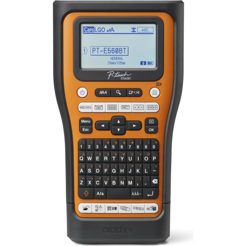 Brother PT-E560BTVP labelprinter Thermo transfer 180 x 180 DPI 20 mm/sec Bedraad en draadloos HSE/TZe Bluetooth QWERTY