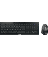 CHERRY Stream desktop ultimate toetsenbord Inclusief muis Thuis/Werk USB + RF Wireless + Bluetooth QWERTZ Duits Zwart