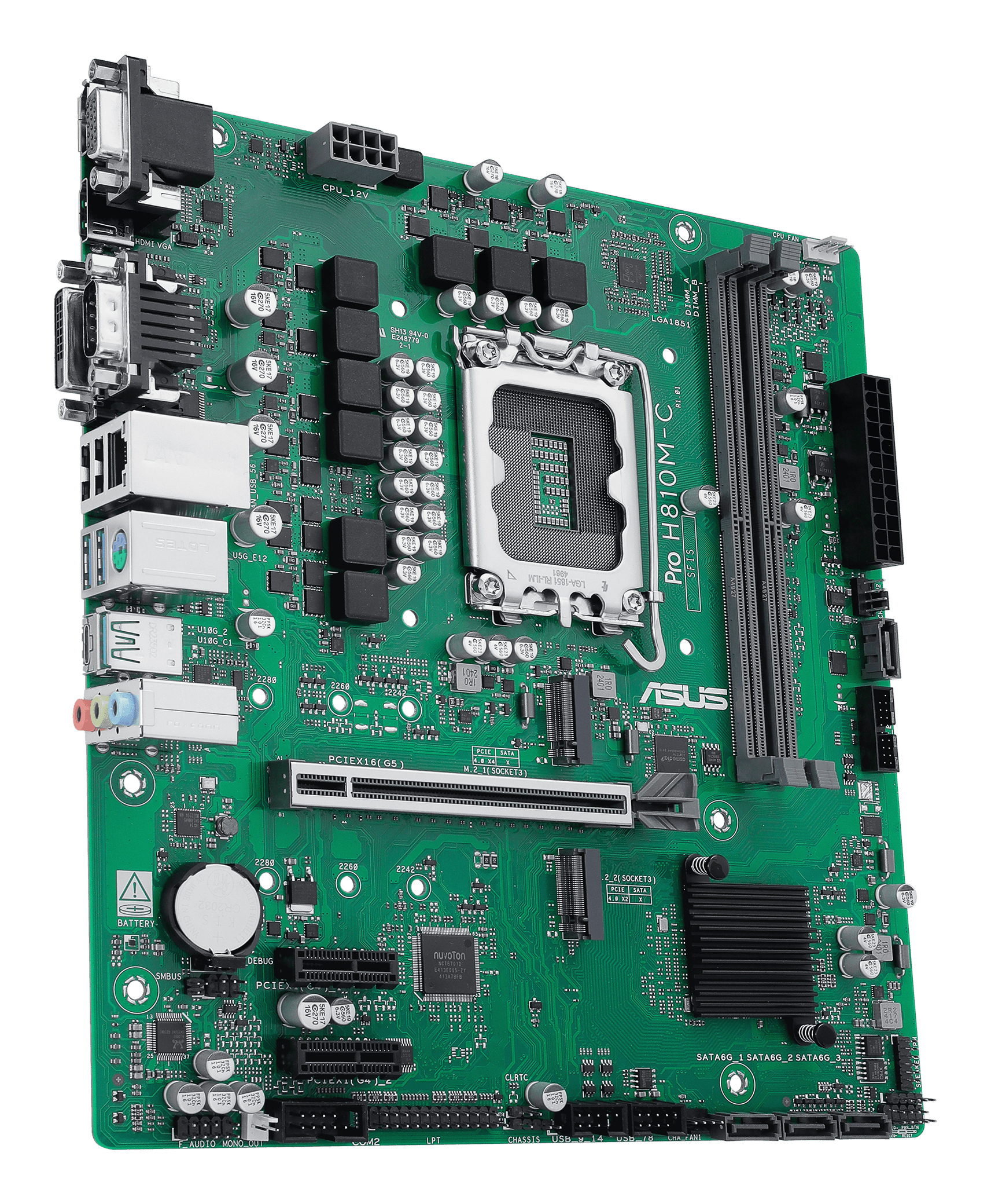 ASUS PRO H810M-C-CSM Intel H810 LGA 1851 (Socket V1) micro ATX - Afbeelding 4