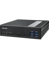 Shuttle XPC slim Barebone DL30N, Intel N100, 1x DDR5, 2x LAN (2x 2.5Gbit), 2xCOM,1xHDMI,1xDP, 1x VGA, ventilatorloos , 24/7 permanent gebruik