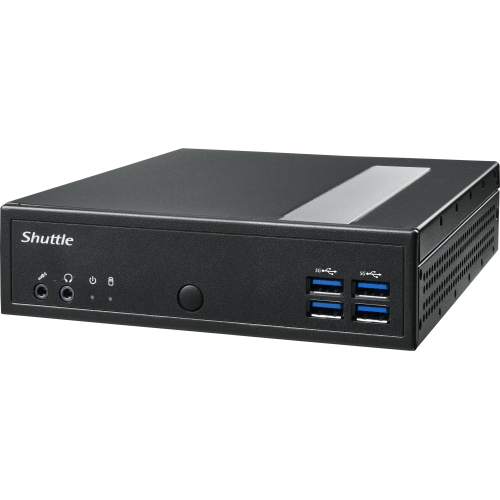 Shuttle XPC slim Barebone DL30N, Intel N100, 1x DDR5, 2x LAN (2x 2.5Gbit), 2xCOM,1xHDMI,1xDP, 1x VGA, ventilatorloos , 24/7 permanent gebruik