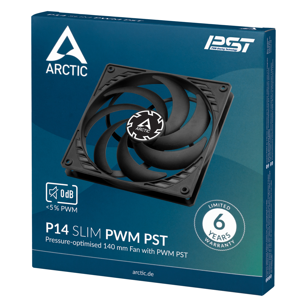 ARCTIC P14 Slim PWM PST Computer behuizing Ventilator 14 cm Zwart 1 stuk(s) - Afbeelding 6