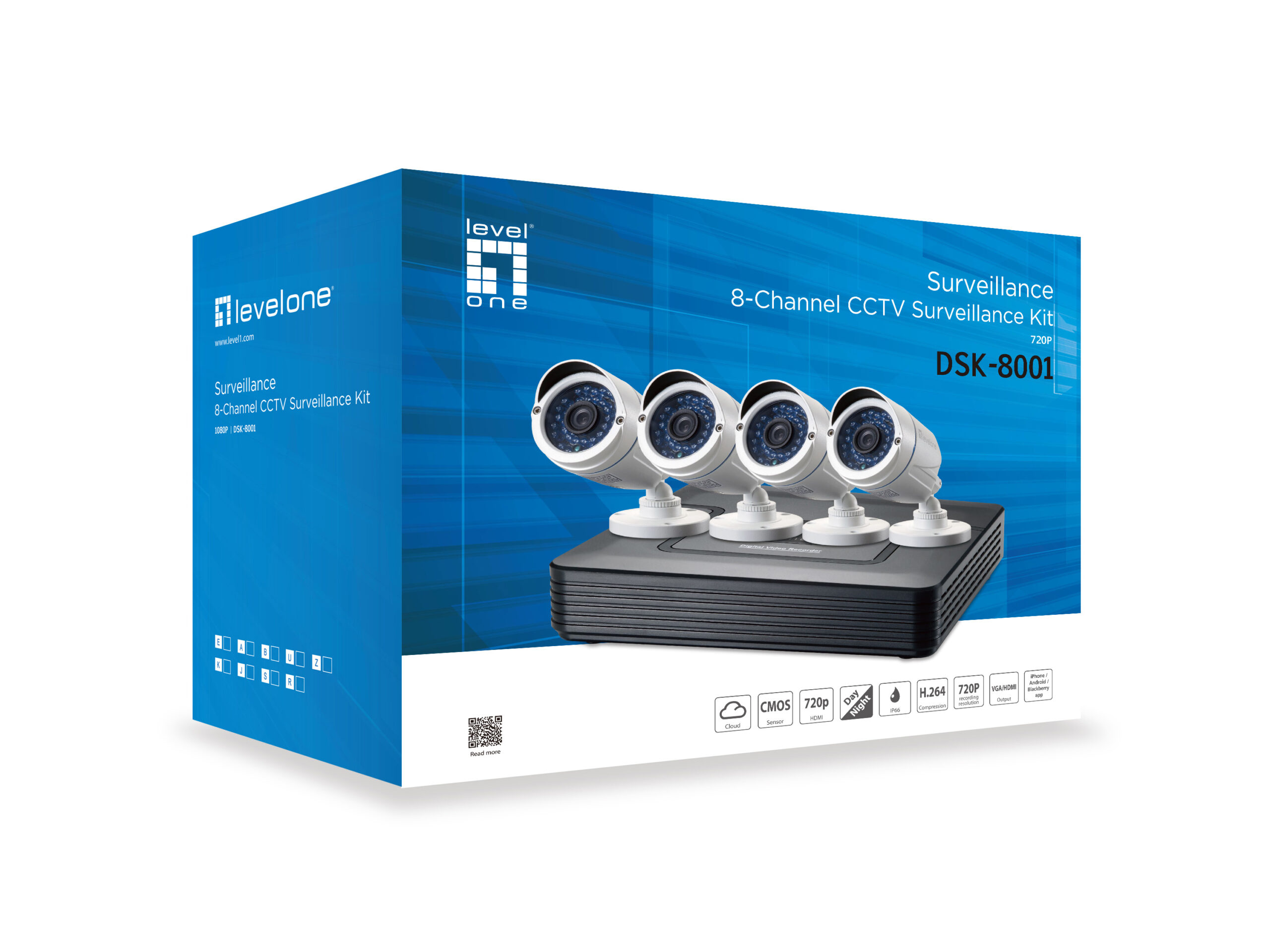LevelOne DSK-8001 videotoezichtkit Bedraad 8 kanalen - Afbeelding 2