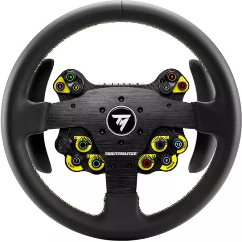 Thrustmaster Evo Racing 32R Leather Zwart, Geel Stuur PC, PlayStation 4, PlayStation 5, Xbox, Xbox One
