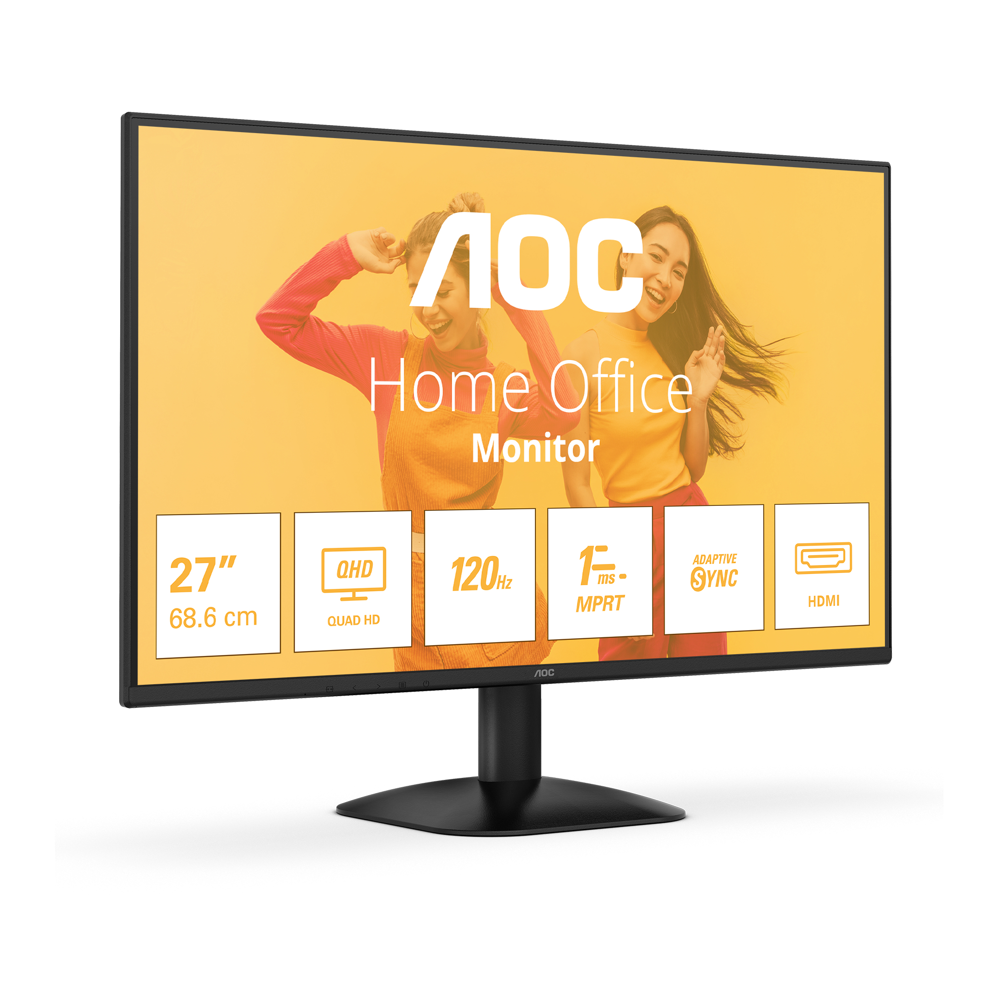 AOC B3 Q27B35S3 computer monitor 68,6 cm (27") 2560 x 1440 Pixels Quad HD LED Zwart - Afbeelding 2