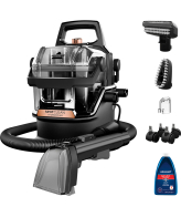 Bissell SpotClean Hydrosteam Pro Cilinder-stoomreiniger 1,9 l 1000 W Zwart, Koper, Transparant
