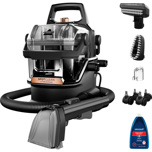 Bissell SpotClean Hydrosteam Pro Cilinder-stoomreiniger 1,9 l 1000 W Zwart, Koper, Transparant