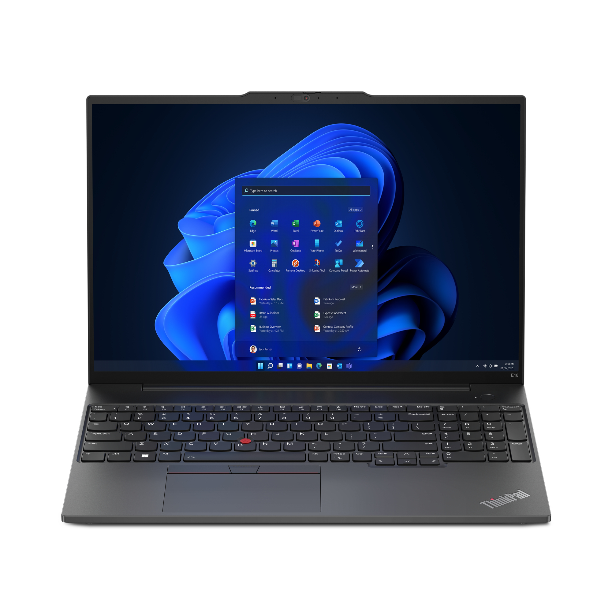 Lenovo ThinkPad E16 Gen 1 (Intel) Intel® Core™ i5 i5-1335U Laptop 40,6 cm (16") Touchscreen WUXGA 16 GB DDR4-SDRAM 512 GB SSD Wi-Fi 6 (802.11ax) Windows 11 Pro Amerikaans Engels Zwart - Afbeelding 12