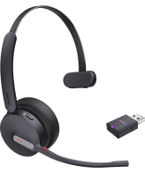 Yealink WH64 Hybrid Mono Teams Headset Draadloos Hoofdband Kantoor/callcenter Micro-USB Bluetooth Zwart