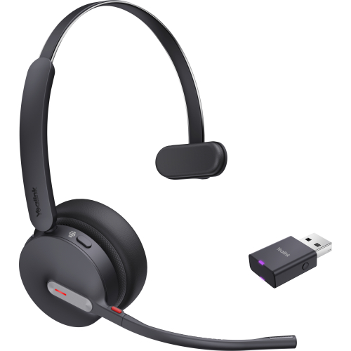 Yealink WH64 Hybrid Mono Teams Headset Draadloos Hoofdband Kantoor/callcenter Micro-USB Bluetooth Zwart