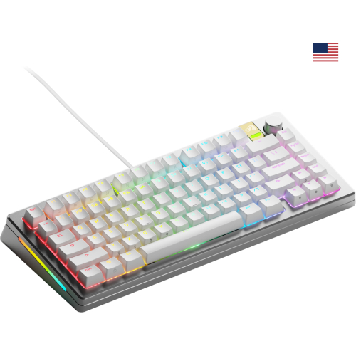 Glorious Gaming GMMK 3 PRO HE 75% Prebuilt toetsenbord Gamen USB QWERTY Amerikaans Engels Zilver