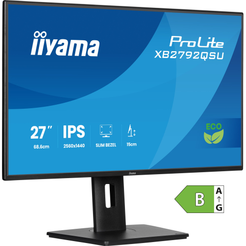 iiyama ProLite XB2792QSU-B1 computer monitor 68,6 cm (27") 2560 x 1440 Pixels Quad HD LED Zwart