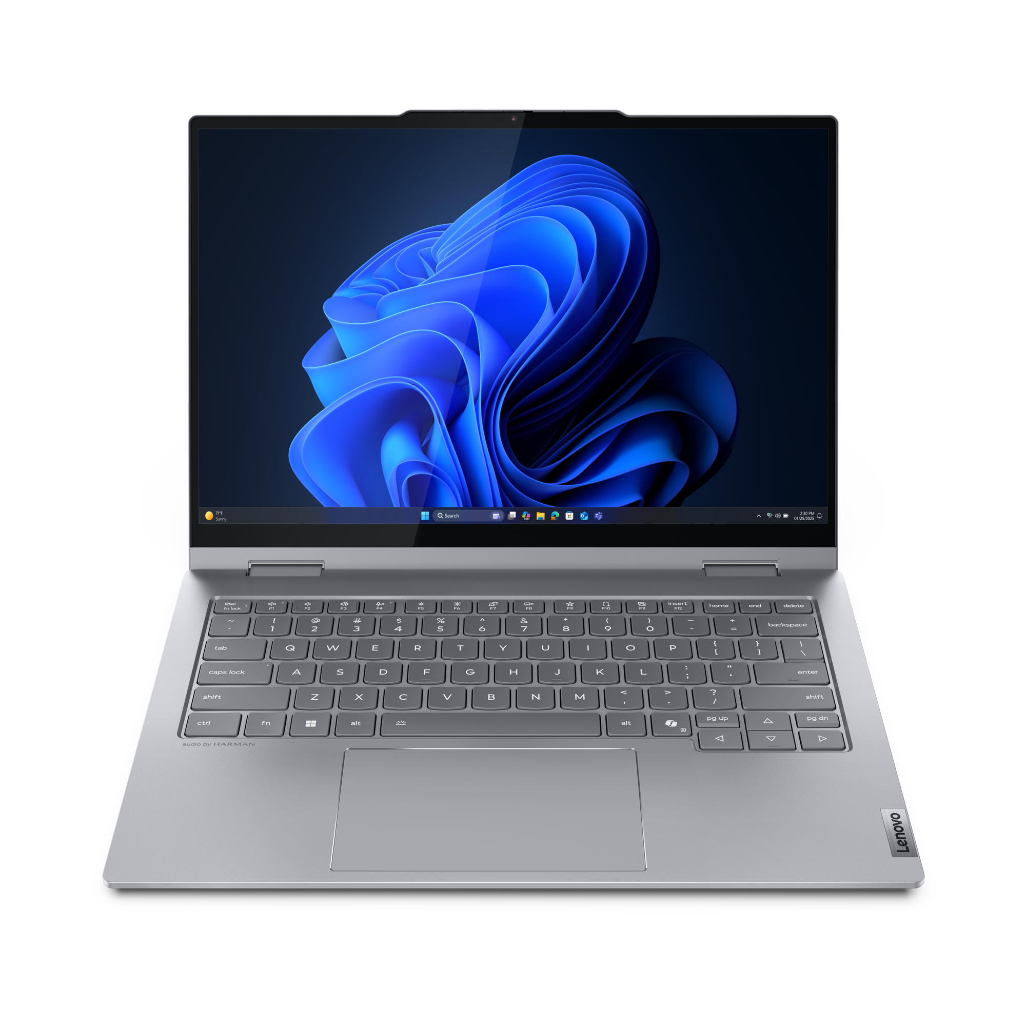 Lenovo ThinkBook 14 2-in-1 G5 IAU Intel Core Ultra 5 225U Hybride (2-in-1) 35,6 cm (14") Touchscreen WUXGA 16 GB DDR5-SDRAM 512 GB SSD Wi-Fi 6E (802.11ax) Windows 11 Pro Scandinavisch Grijs