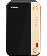 QNAP TS-264 NAS Tower Intel® Celeron® N5095 8 GB 0 TB QNAP QTS Zwart, Goud