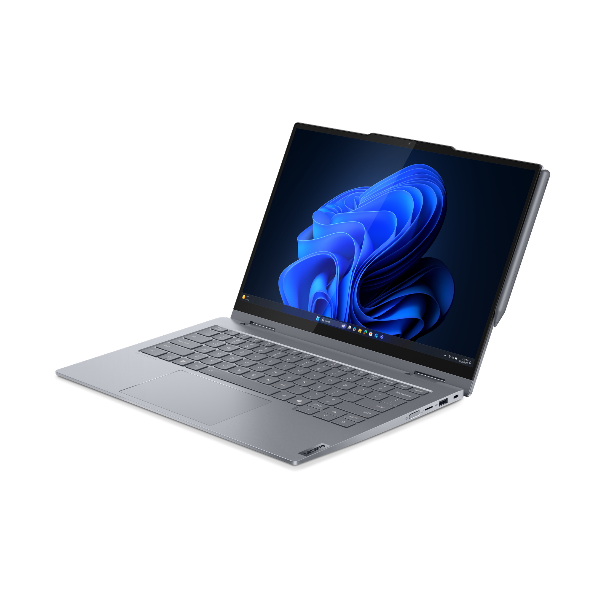 Lenovo ThinkBook 14 2-in-1 G5 IAU Intel Core Ultra 5 225U Hybride (2-in-1) 35,6 cm (14") Touchscreen WUXGA 16 GB DDR5-SDRAM 512 GB SSD Wi-Fi 6E (802.11ax) Windows 11 Pro Scandinavisch Grijs - Afbeelding 4