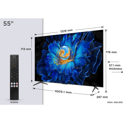 TCL C6KS 55C6KS tv 139,7 cm (55") 4K Ultra HD Smart TV Wifi Metallic