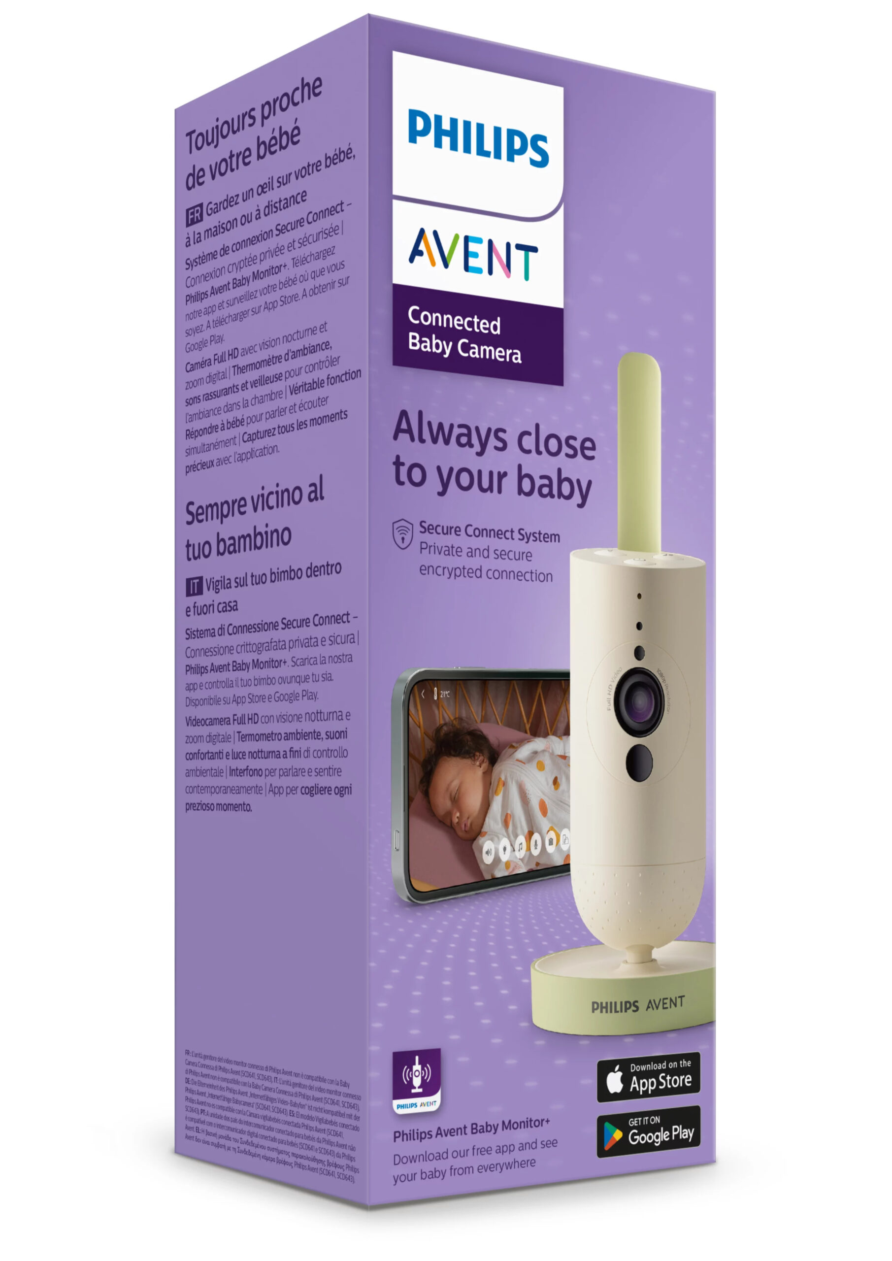 Philips AVENT Baby Monitor SCD643/26 Verbonden babycamera - Afbeelding 2
