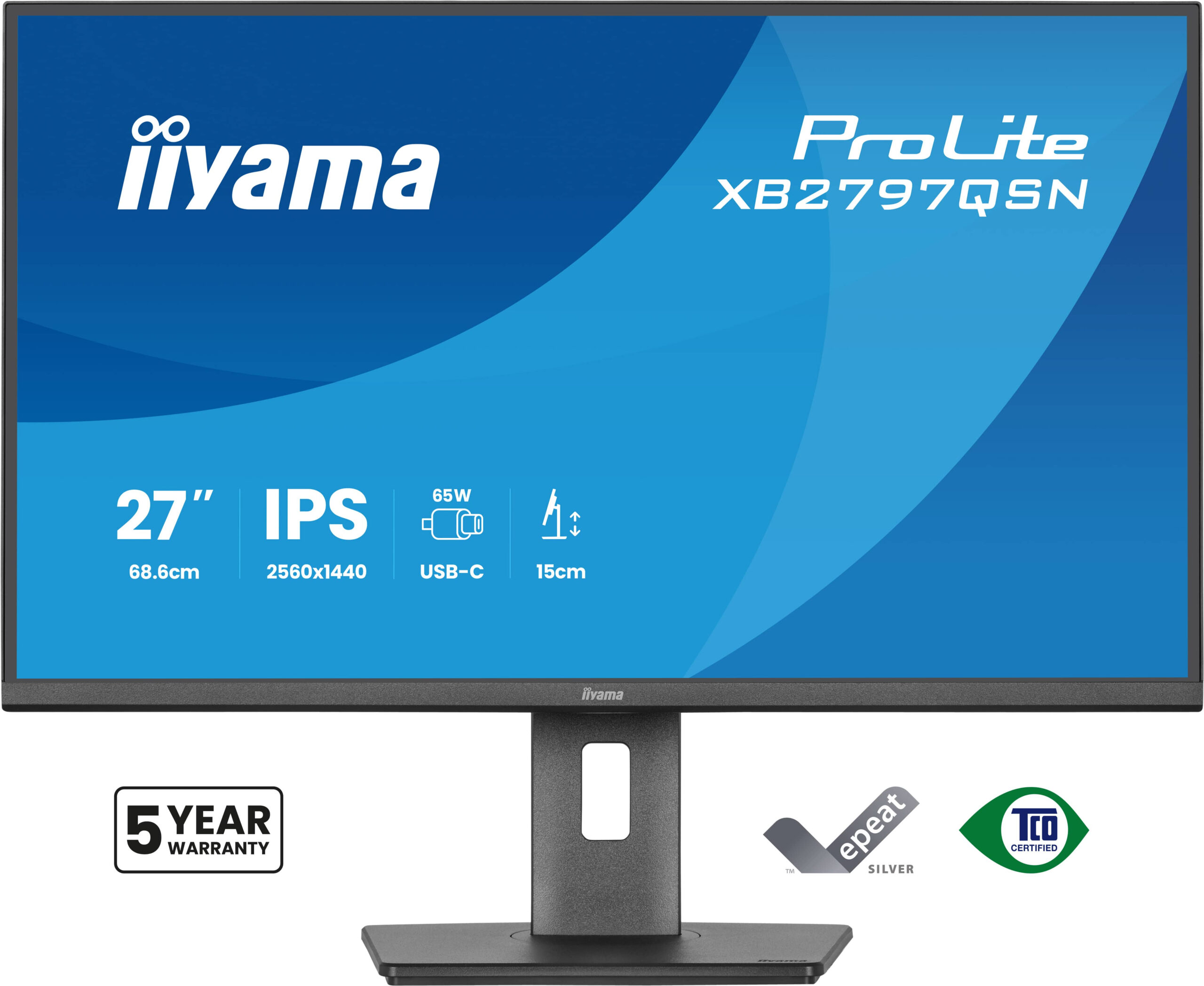 iiyama ProLite XB2797QSN-B1 computer monitor 68,6 cm (27") 2560 x 1440 Pixels Quad HD LCD Zwart - Afbeelding 2