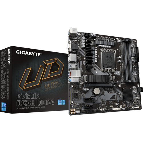 GIGABYTE B760M DS3H DDR4 moederbord Intel B760 Express LGA 1700 micro ATX