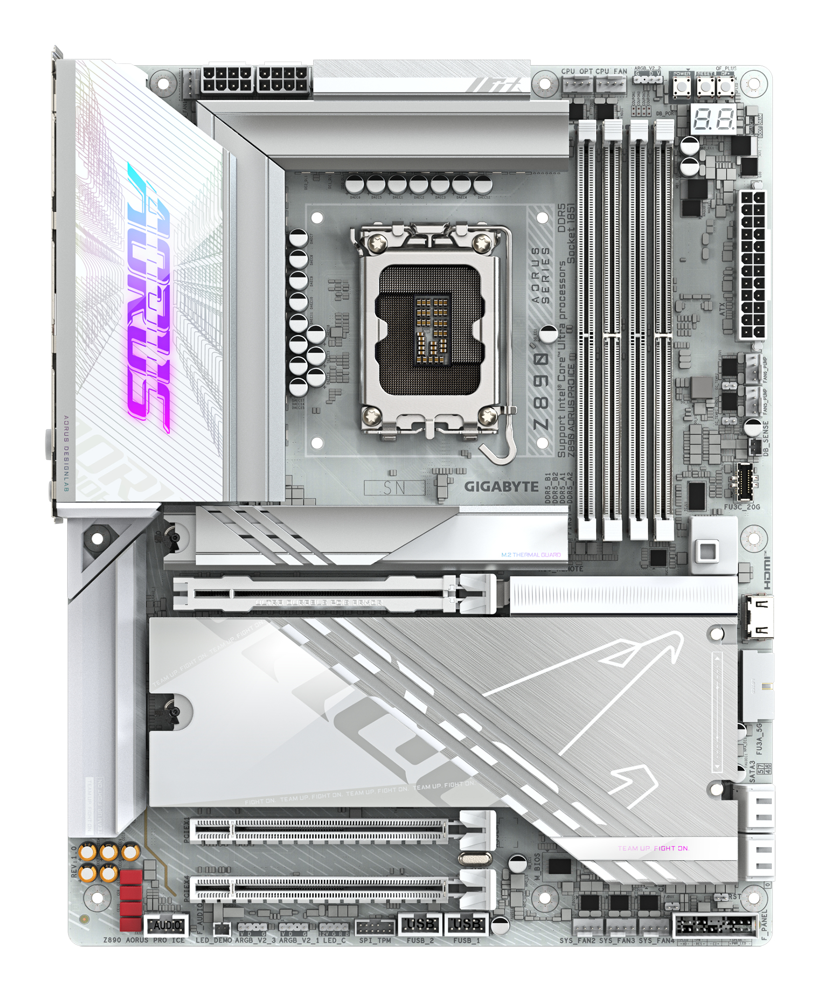 GIGABYTE Z890 AORUS PRO ICE moederbord Intel Z890 LGA 1851 (Socket V1) ATX - Afbeelding 2
