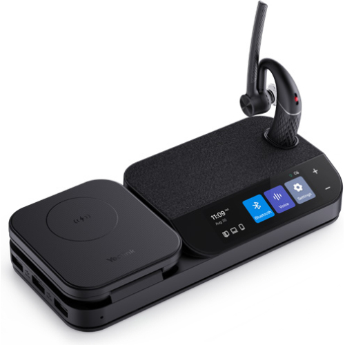 Yealink BH71-WORKSTATION hoofdtelefoon/headset Draadloos In-ear Kantoor/callcenter Bluetooth Oplaadhouder Zwart