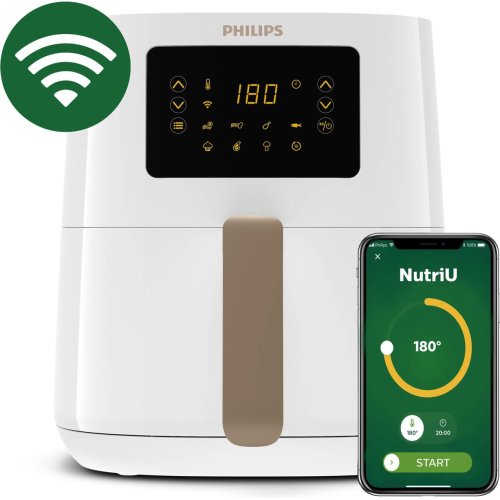 Philips 5000 series HD9255/30 friteuse Enkel 4,1 l Vrijstaand 1400 W Heteluchtfriteuse Goud, Wit