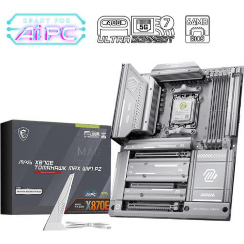 MSI MAG X870E TOMAHAWK MAX WIFI PZ moederbord AMD X870E Socket AM5 ATX
