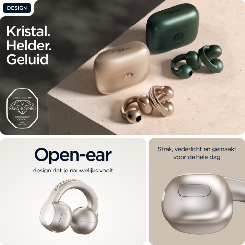 Motorola moto buds loop Headset Draadloos Oorklem Gesprekken/Muziek/Sport/Elke dag Bluetooth Beige