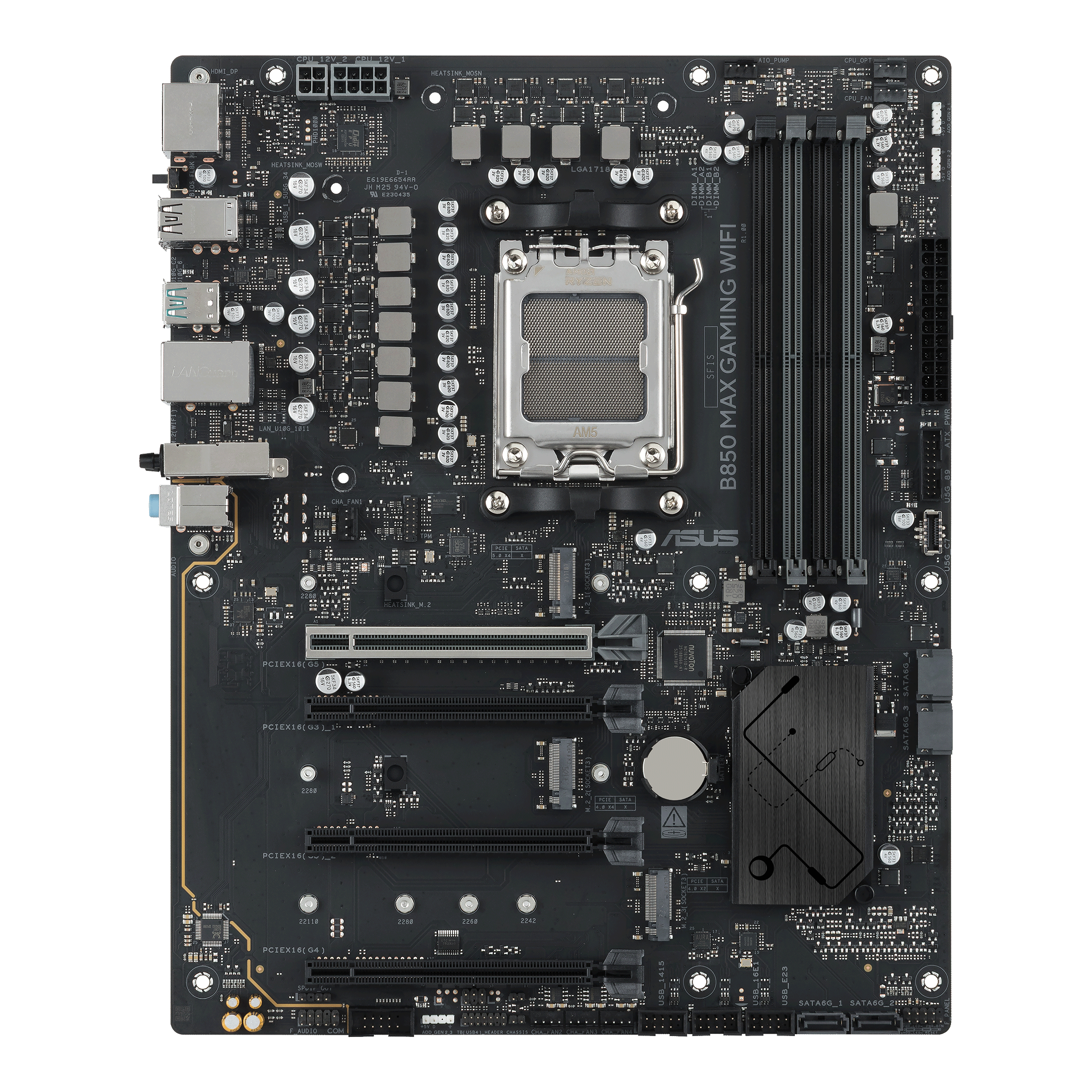 ASUS B850 MAX GAMING WIFI AMD B850 Socket AM5 ATX - Afbeelding 9
