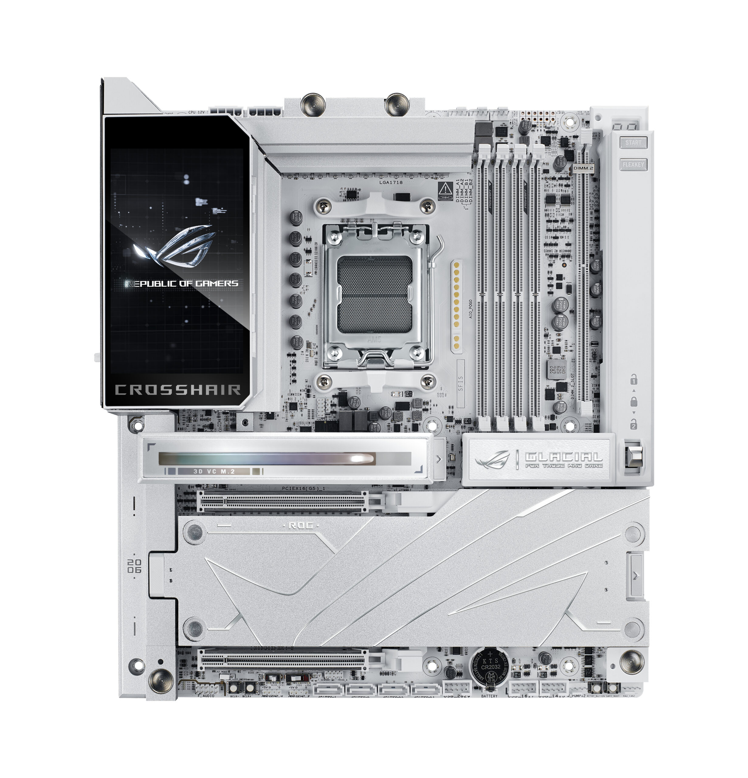 ASUS ROG CROSSHAIR X870E GLACIAL AMD X870E Socket AM5 Verlengd ATX - Afbeelding 2