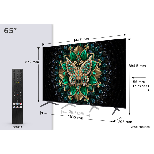 TCL C6K 65C6K tv 165,1 cm (65") 4K Ultra HD Smart TV Wifi Metallic