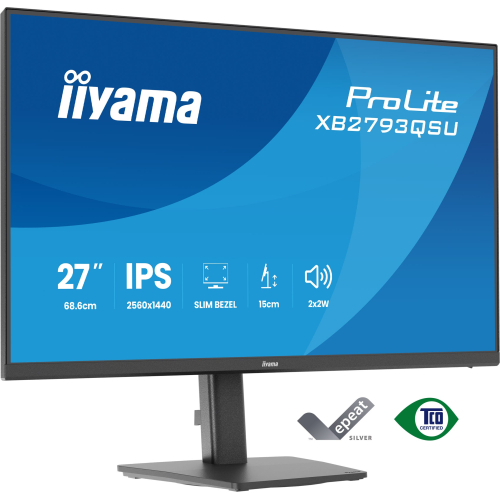 iiyama ProLite XB2793QSU-B1 computer monitor 68,6 cm (27") 2560 x 1440 Pixels Quad HD LED Zwart