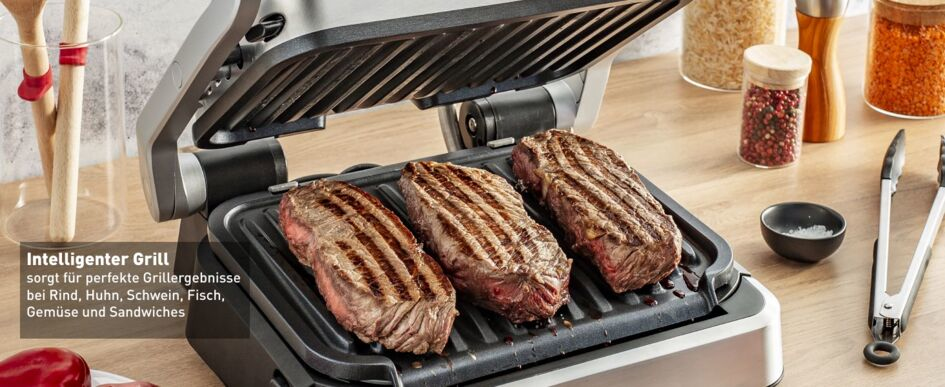 Tefal OptiGrill 2in1 GC773D intelligente grill met grilltang rvs - Afbeelding 2