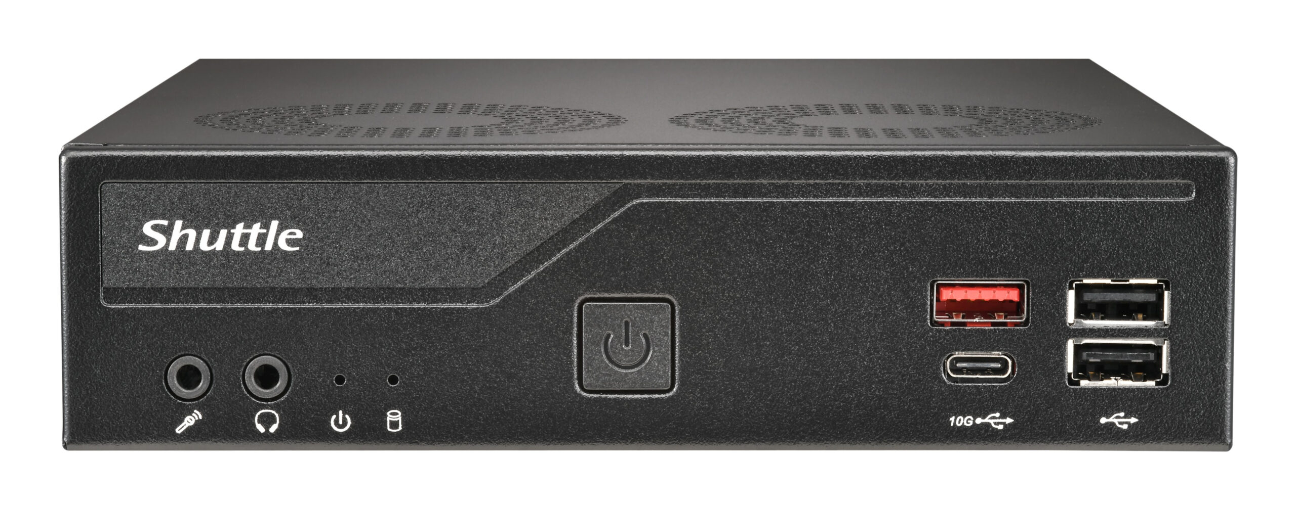 Shuttle Slim PC DH810 , S1851, 1x HDMI (2.1), 1x DP, 1x USB-C (DP), 1x 2.5" , 2x M.2, 2x LAN (Intel 1G + 2.5G), 2x COM, 24/7 permanent gebruik, incl. VESA