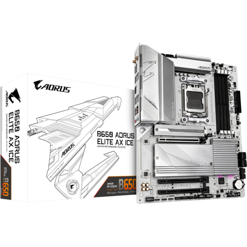 GIGABYTE B650 AORUS ELITE AX ICE moederbord AMD B650 Socket AM5 ATX