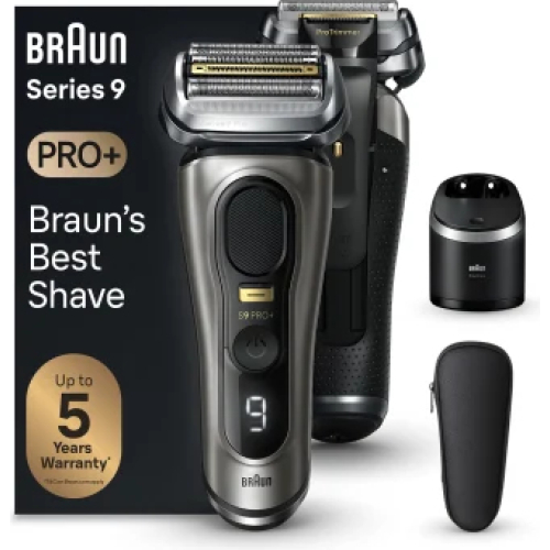 Braun Series 9 Pro+ 9565cc Wet & Dry Scheerapparaat met scheerblad Trimmer Metallic