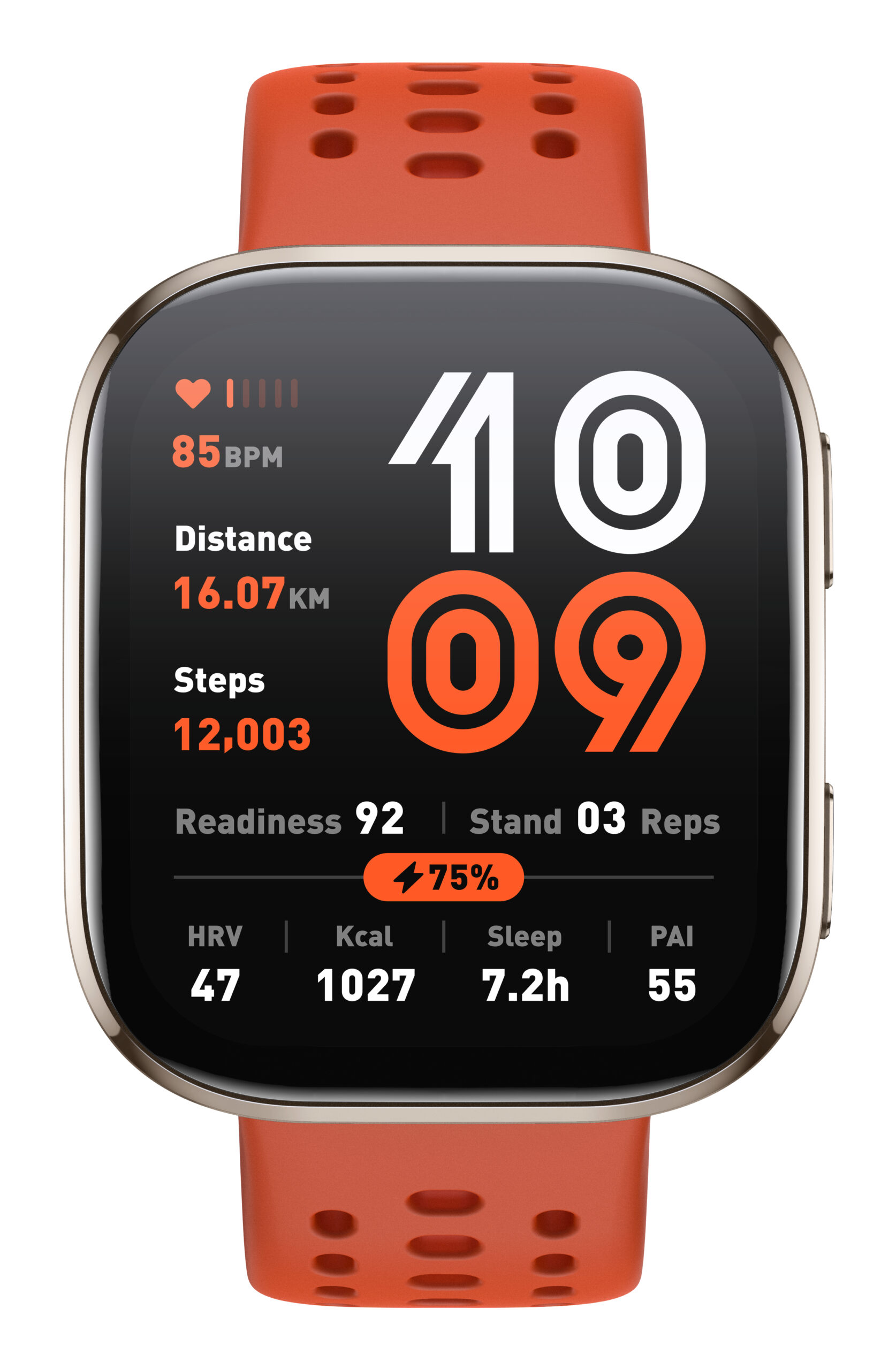 Amazfit Bip 6 Red 5 cm (1.97") AMOLED Digitaal 390 x 450 Pixels Touchscreen Goud GPS - Afbeelding 5